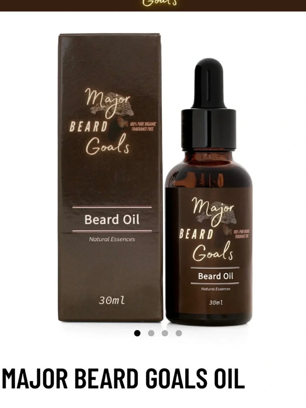 Beard Goals Beard Oil — Brown NEW IN BOX